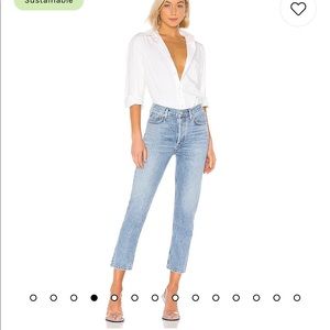 Agolde high rise straight crop Jean